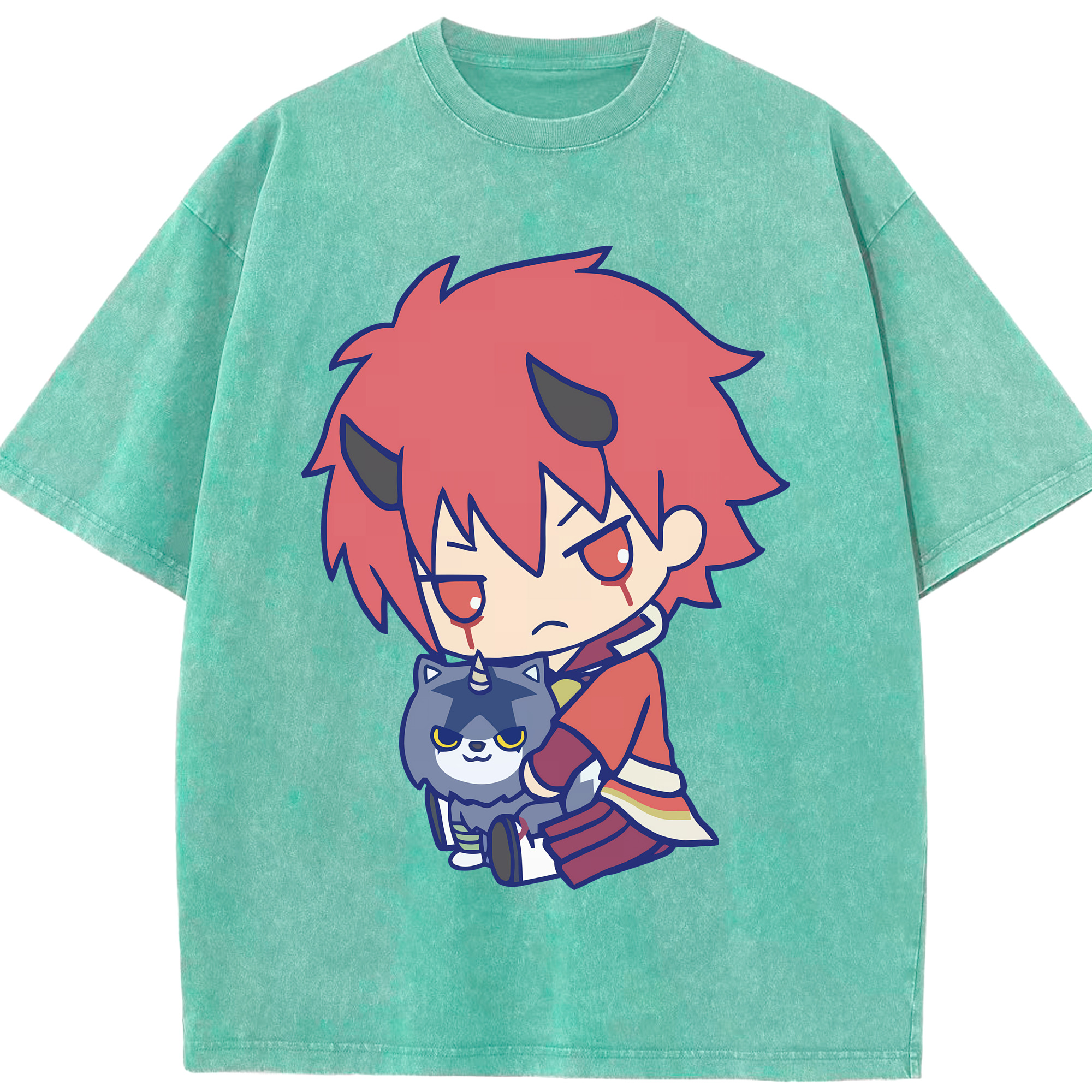 （画像用） 転スラ Regarding Reincarnated to Slime 綿100% ヴィンテージ風 半袖Tシャツ（フロントプリント）